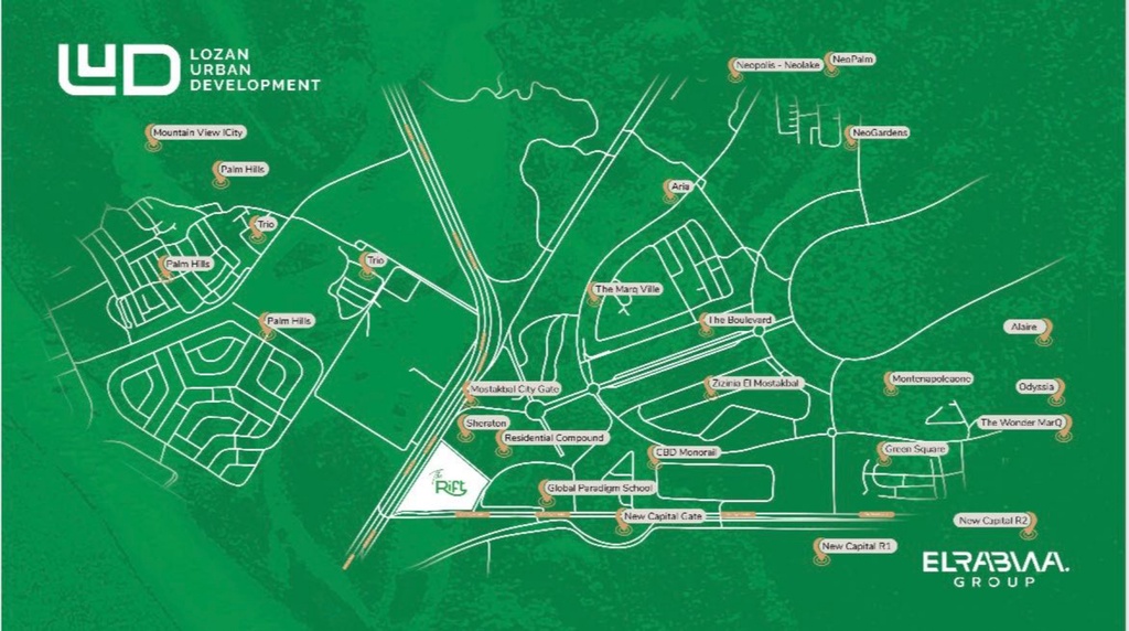 The Rift Business Park in Mostakbal City by Lozan Urban Development ( Pharmacy )