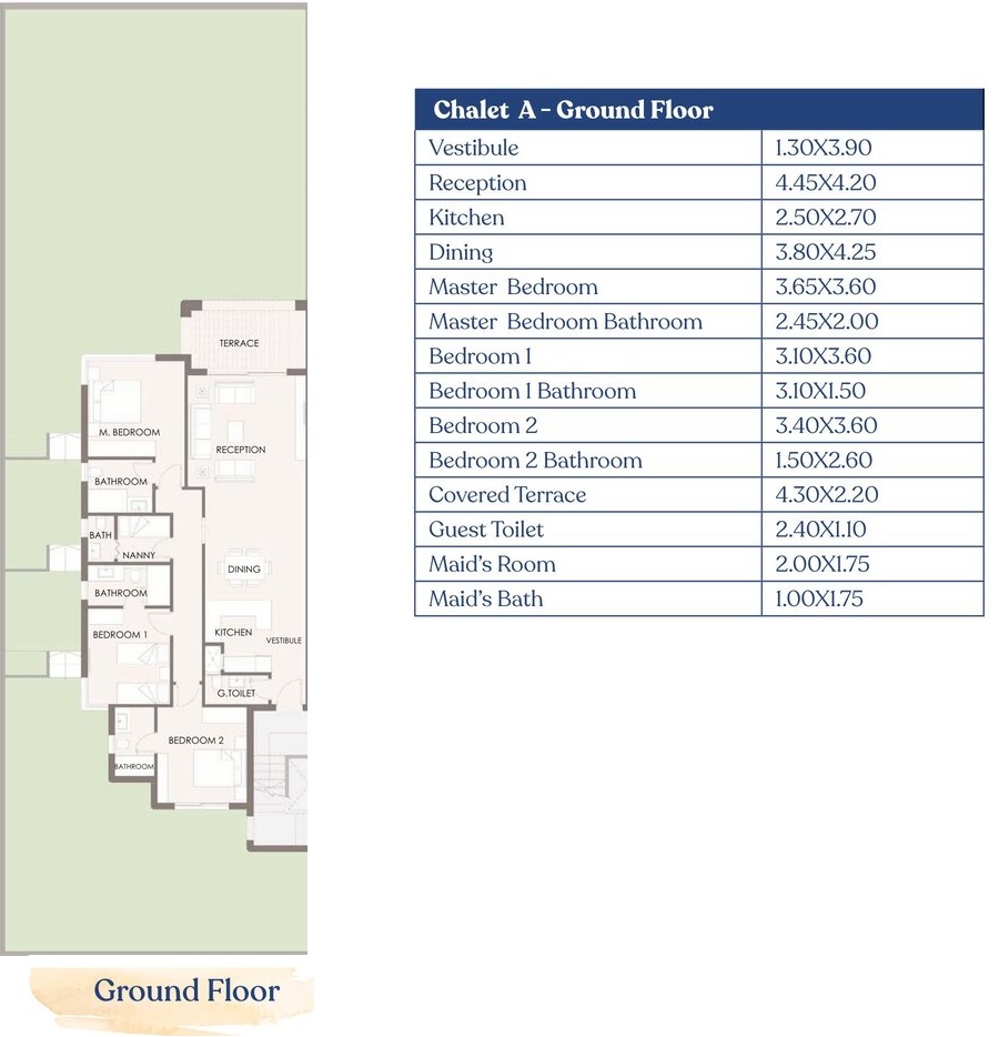 Hacienda West North Coast olive 3 in 1 floor plan