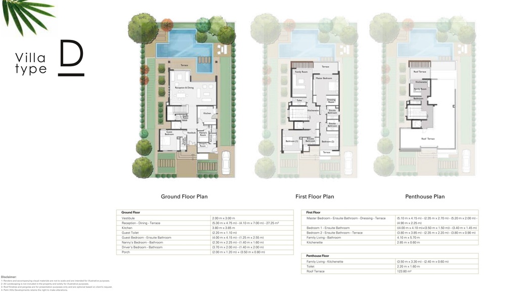 Palm hills New Cairo-Villas Floor plan