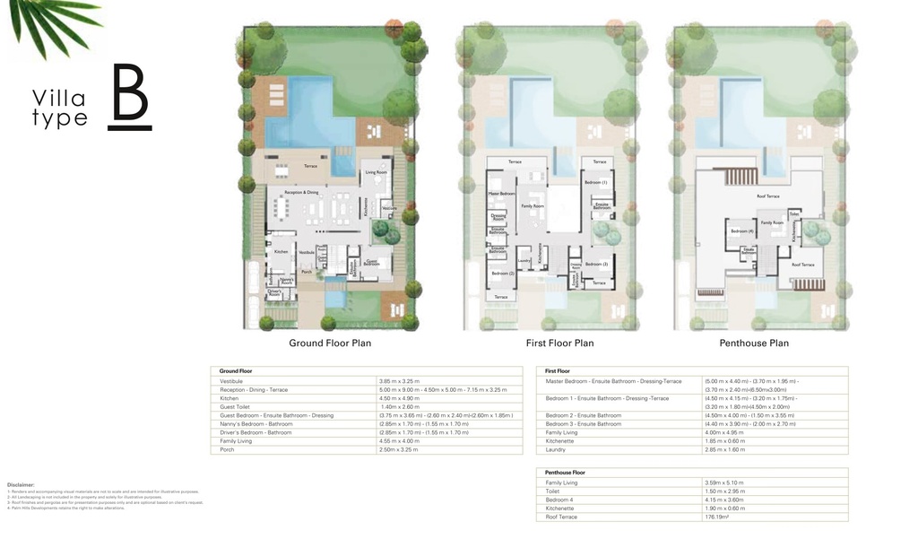 Palm hills New Cairo-Villas floor plan