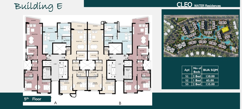 Cleo Water Residences Palm Hills New Cairo floor plan